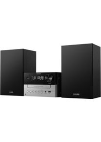 Philips Stereoanlage "TAM3205M2/12", silber (schwarz, silber), B:58cm H:31cm T:17,5cm, Radios, Stereoanlage