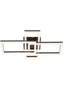 Brilliant LED Deckenleuchte "Tavora", schwarz, H: 10cm, Leuchten, LED-Profilleuchte, 2200 lm, 3000 K, 48 x 28 cm, Kunststoff schwarz, LED Deckenleuchte