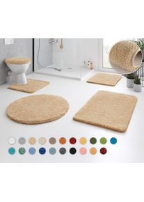 Badematte Kleine Wolke "RELAX" Gr. 4, beige (champagner), H:30mm, Polyacryl, Badematten, Badematte, Badteppich, meliert, rechteckig, rund & als Set erh&auml;ltlich