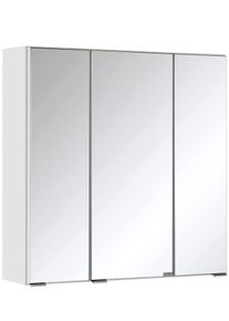 Spiegelschrank Welltime "Texas Spiegel Badm&ouml;bel Badschrank Badspiegel Bestseller", wei&szlig;, B:60cm H:64cm T:20cm, Holzwerkstoff, Schr&auml;nke, Spiegelschrank, mit 3 T&uuml;ren, Breite 60cm, wahlweise mit LED, Badezimmerspiegelschrank
