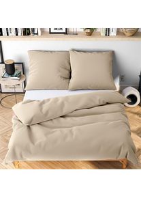 Bettw&auml;sche WOLKENFELD "Allergiker Bettw&auml;sche, unfassbar weich", beige, B/L: 155cm x 220cm, 1 Stk., 1 Stk., Microfaser, B/L: 80cm x 80cm, 2 tlg., Microfaser, Obermaterial: 100% Polyester, Bettw&auml;sche, Bettw&auml;sche, 135x200 cm, 155x220 & &Uuml;bergr&ouml;&szlig;en I inkl. Kissenbez&uuml;ge 80x80 I Uni