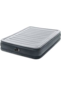 Luftbett Intex "DuraBeam ComfortPlushMidRise mit 220V Pumpe" Gr. 137, grau (anthrazit), Luftbetten, B/H/L: 137cm x 33cm x 191cm, Kunstfaser, PVC, Luftbett, B:137cm H:33cm L:191cm