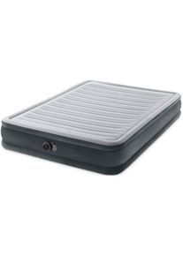 Luftbett Intex "DuraBeam ComfortPlushMidRise mit 220V Pumpe" Gr. 152, grau (anthrazit), Luftbetten, B/H/L: 152cm x 33cm x 203cm, Kunstfaser, PVC, Luftbett, B:152cm H:33cm L:203cm