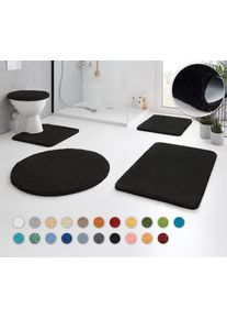 Badematte Kleine Wolke "RELAX" Gr. 5, schwarz, H:30mm, Polyacryl, Badematten, Badematte, Badteppich, meliert, rechteckig, rund & als Set erh&auml;ltlich
