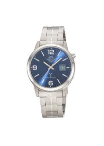 Funkuhr MASTER TIME "Expert Titan", blau (titansilberfarben, blau), Armbanduhren, Herren, Funkuhr, Quarzuhr, Armbanduhr, Herrenuhr, analog, digital