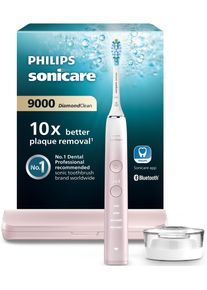 Elektrische Zahnb&uuml;rste PHILIPS SONICARE "DiamondClean 9000 Special Edition HX9911", rosa (rosa, wei&szlig;), Elektrozahnb&uuml;rstenB:15,3cm H:25,4cm T:9,8cm, Elektrische Zahnb&uuml;rste, mit integriertem Drucksensor, 4 Putzprogramme und 3 Intensit&auml;tsstufen, B:15,3cm H:25,4cm T:9,8cm