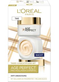 L'Or&eacute;al Gesichtspflege-Set L'OR&Eacute;AL PARIS "AGE PERFECT PRO-KOLLAGEN TAG & NACHT SET", gold (goldfarben), Hautpflegemittel, Damen, 100ml, Gesichtspflege-Set, st&auml;rkt die Haut, wirkt Hautabsackung entgegen, mehr Straffheit