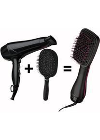 Haargl&auml;ttb&uuml;rste Revlon "RVDR5212E", schwarz, Elektrohaarb&uuml;rsten, DamenB:8,5cm H:32,5cm T:6cm, Haargl&auml;ttb&uuml;rste, Salon One-Step Hair Dryer & Styler, B:8,5cm H:32,5cm T:6cm