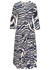 Lascana Damen Maxikleid in creme-graublau bedruckt ,Gr&ouml;&szlig;e 38, Witt, 100% Viskose