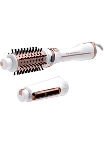 Warmluftb&uuml;rste Rowenta "Brush Activ Ultimate Care, rotierende Warmluftb&uuml;rste 2 in 1 Styling", rosa (wei&szlig;, ros&eacute;gold), MultihaarstylerB:5,59cm H:6cm T:34,6cm, Warmluftb&uuml;rste, Keramikbeschichtung, Ionen-Booster, innovative Flip-Funktion, CF9720, B:5,59cm H:6cm T:34,6cm