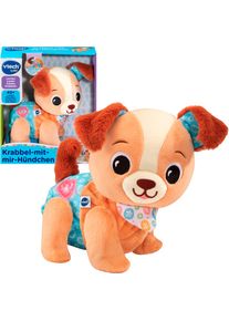 Pl&uuml;schfigur Vtech "Krabbel-mit-mir-H&uuml;ndchen", bunt, Pl&uuml;schfiguren, KinderB:26cm H:23,5cm T:13cm, Pl&uuml;sch, Pl&uuml;schfigur, B:26cm H:23,5cm T:13cm