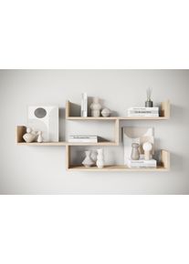 Wandboard Home Affaire "Wandregal Trio", braun (eiche sonoma), B:119,1cm H:55cm T:18cm, Holzwerkstoff, Regale, Wandboard, H&auml;ngeregal mit 3 Ablagefl&auml;chen, modernes Design, variabel einsetzbar