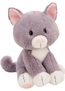 Kuscheltier Nici "Homies GREEN, Katze grau 25 cm sitzend", grau, Pl&uuml;schfiguren, KinderB:17cm H:25cm L:25cm, Kuscheltier, B:17cm H:25cm L:25cm