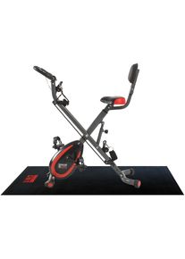 Heimtrainer "Multi-Function X-BIKE (mit/ohne Unterlegmatte)" Gr. 2, rot (rot, schwarz), Motive Fitness by U.N.O., Heimtrainer, mit Unterlegmatte, Heimtrainer, 120 kg max. Benutzergewicht, klappbar, Fahrrad, 8 Widerstandsstufen, B:53cm H:115cm L:100cm
