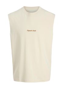 Jack & Jones T-Shirt JACK & JONES "JORNORREBRO EMB TEE SL CREW NECK LN", Herren, Gr. XL, antique wei&szlig;, Jersey, Obermaterial: 100% Baumwolle, bedruckt, relaxed fit normal, Rundhals, Shirts T-Shirt, Baumwolle, relaxed fit