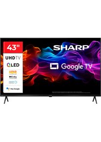 Sharp QLED-Fernseher "4T-C43HPx", Energieeffizienz: G, schwarz, 43, Fernseher, QLED-Fernseher