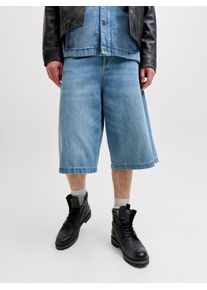 Jack & Jones Jeansbermudas JACK & JONES "JJIBILLY JJLUCA JORTS AKM 793 LN", Herren, Gr. XXL, N-Gr, blau denim, Denim/Jeans, Obermaterial: 100% Baumwolle, knielang, Jeans Jeansbermudas, Baumwolle