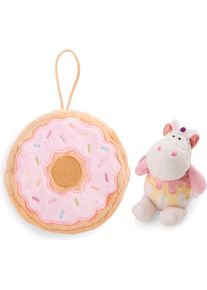 Kuscheltier Nici "Theodor & Friends GREEN, Einhorn Sweety Rainbow 10 cm", bunt, Pl&uuml;schfiguren, KinderB:10cm H:10cm L:4cm, Kuscheltier, in Donut mit Loop, B:10cm H:10cm L:4cm