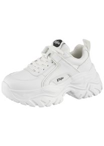 Plateausneaker Buffalo "Galactica", Damen, Gr. 39, wei&szlig;, Lederimitat, unifarben, Schuhe Plateausneaker, Schn&uuml;rschuh, Halbschuh, Sneaker mit chunky-Laufsohle