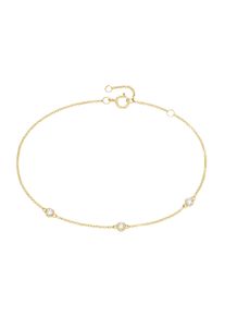Armband Luigi Merano "Armband mit 3 funkelnden Lab Grown Diamanten, Brillantschliff, Gold 375", gold, Armb&auml;nder, Damen, Gelbgold 375, Armband