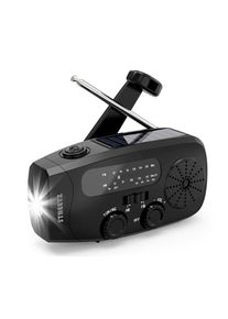 STREETZ Emergency Solar Crank Radio - AM/FM - Mono - Schwarz