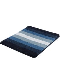 Badematte Meusch "Palace", blau (mare), H:20mm, Polyester, Badematten, Badematte, mordernes Streifendesign im Farbverlauf