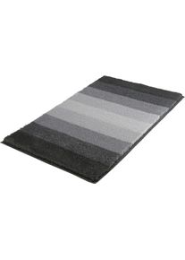 Badematte Meusch "Palace", grau (schiefer), H:20mm, Polyester, Badematten, Badematte, mordernes Streifendesign im Farbverlauf