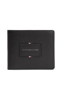 Geldb&ouml;rse Tommy Hilfiger "TH FOUNDATION CC AND COIN", Damen, schwarz, Leder, Kleinlederwaren Geldb&ouml;rse, Herren Geldbeutel, Portemonnaie zum Klappen