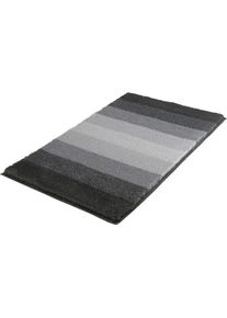 Badematte Meusch "Palace", grau (schiefer), H:20mm, Polyester, Badematten, Badematte, mordernes Streifendesign im Farbverlauf