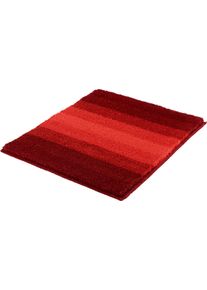 Badematte Meusch "Palace", rot (weinrot), H:20mm, Polyester, Badematten, Badematte, mordernes Streifendesign im Farbverlauf