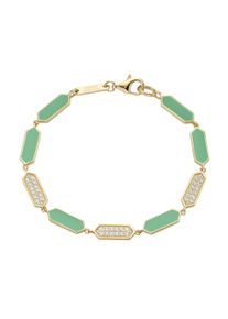 Armband "Armband mit Emaille-Einlagen und Zirkonia, Silber 925", gold, Giorgio Martello MILANO, Armb&auml;nder, Damen, Silber 925 (Sterlingsilber), Armband