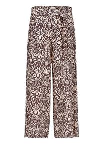 Palazzohose Cartoon "Palazzo-Hose mit Gummizug", Damen, Gr. 38, EURO, braun (patch braun, cream), Obermaterial: 100% Viskose CV., Hosen Palazzohose