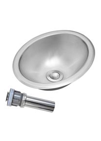 Stainless Steel Oval Bar Sink For RV Outdoor Kitchen Bathroom Laundry With Drain Assembly