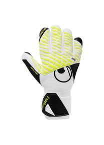 Torwarthandschuhe Uhlsport "Torwarthandschuhe FM Absolutgrip HN Pro Jr.", Kinder, Gr. 3,5, wei&szlig; (wei&szlig;, schwarz, fluo gelb), Obermaterial: 81% Gummi rubber. 13% Polyester PES. 6% Nylon NY., Handschuhe Torwarthandschuhe