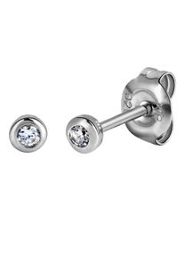 Paar Ohrstecker Firetti "Schmuck Geschenk Silber 925 Ohrschmuck", silber (silberfarben, kristallwei&szlig;, kristallwei&szlig;), Ohrringe, M&auml;dchen, 3mm, Silber 925 (Sterlingsilber), Paar Ohrstecker, mit Zirkonia (synth.)