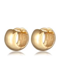 Paar Creolen Elli Premium "Ohrringe Creolen 925 Sterling Silber vergoldet" Gr. 11, gold, Ohrringe, Damen, ohne Stein, Silber 925 (Sterlingsilber), Paar Creolen