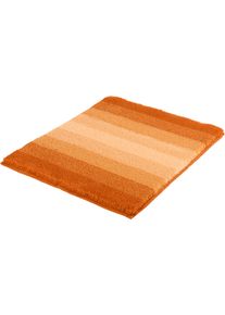 Badematte Meusch "Palace", orange (brandy), H:20mm, Polyester, Badematten, Badematte, mordernes Streifendesign im Farbverlauf
