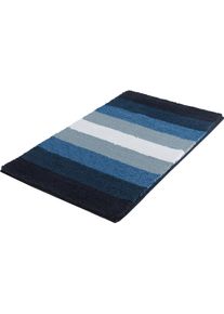Badematte Meusch "Palace", blau (mare), H:20mm, Polyester, Badematten, Badematte, mordernes Streifendesign im Farbverlauf