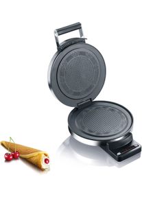 Graef Waffeleisen "H&ouml;rncheneisen HE 80, Edelstahl matt", silber (silber (edelstahl mattiert)), B:20,5cm H:8,5cm T:27cm &Oslash;:15cm, Waffeleisen, Waffeleisen