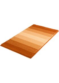 Badematte Meusch "Palace", orange (brandy), H:20mm, Polyester, Badematten, Badematte, mordernes Streifendesign im Farbverlauf