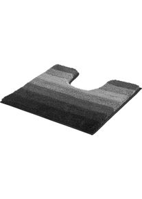 Badematte Meusch "Palace", grau (schiefer), H:20mm, Polyester, Badematten, Badematte, mordernes Streifendesign im Farbverlauf