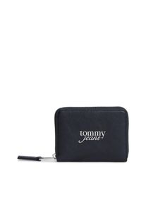 Geldb&ouml;rse Tommy Jeans "TJW BOLD MED ZA", Damen, schwarz, Lederimitat, Kleinlederwaren Geldb&ouml;rse, Damen Geldbeutel, Portemonnaie mit Logo-Schmuckelement