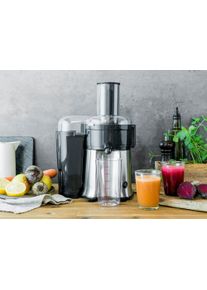 Gastroback Entsafter "40117 Vital Juicer Pro", silber (geh&auml;use: edelstahl geb&uuml;rstet, saftschale: schwarz), B:26,8cm H:39,6cm T:20,5cm, Entsafter, Entsafter