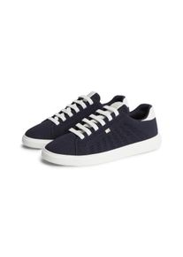 Sneaker Tommy Hilfiger "TH ICON LIGHT KNIT SNEAKER", Damen, Gr. 35, dunkelblau, Lederimitat, Textil, Schuhe Sneaker, Freizeitschuh, Halbschuh, Schn&uuml;rschuh in sommerlicher Strick-Optik