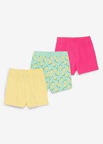 Jerseyshorts av ekologisk bomull (3-pack) - gr&ouml;n - storlek 104 - bonprix