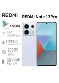 2026 new Redmi Note 13 pro 2026 Global Edition Smartphone 6.67-inch AMOLED Display 120Hz Refresh Rate 5100mAh Battery 8GB+256GB