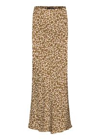 Satinrock Betty Barclay "Satinrock mit Leoprint", Damen, Gr. 46, beige, khaki, Einsatz: 100% Viskose CV., R&ouml;cke Satinrock