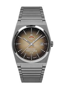 Automatikuhr RUHLA "Space Control Automatik", silber (silberfarben), Armbanduhren, Herren, Automatikuhr, Herrenuhr, Datum, Leuchtzeiger, Saphirglas, Made in Germany
