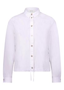 Klassische Bluse Cartoon "Casual-Bluse mit Bindeg&uuml;rtel", Damen, Gr. 44, wei&szlig;, Obermaterial: 71% Baumwolle CO. 25% Polyamid PA. 4% Elasthan EL., Blusen Klassische Bluse