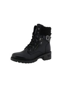 Winterstiefelette Tom Tailor, Damen, Gr. 39, schwarz, Lederimitat, Textil, Basic, Schuhe Winterstiefelette, Stiefelette, Winterboots mit Blockabsatz
